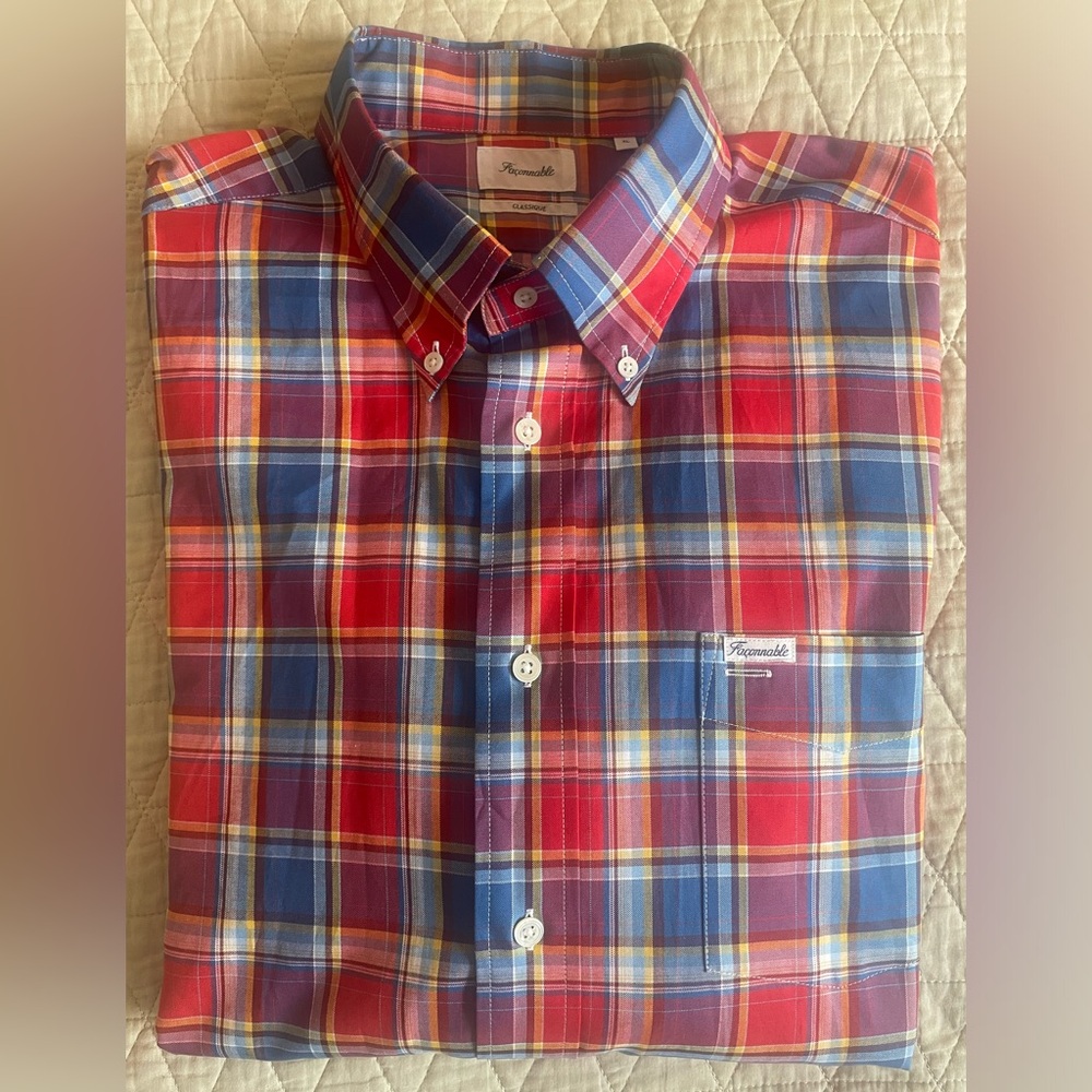 Faconnable Classique Button Down Collar Shirt In … - image 1